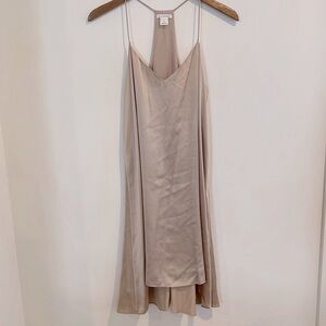 Club Monaco Cream Silk Slip Dress - Size 4